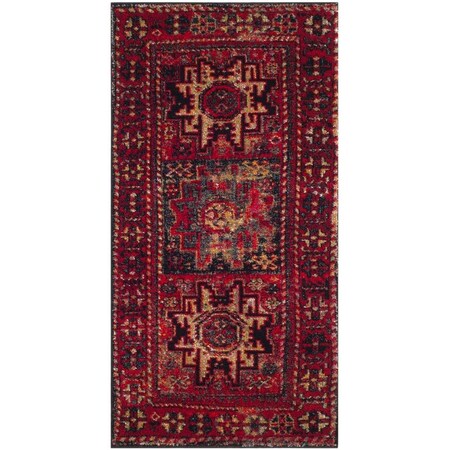 Safavieh VIntage Hamadan Small Rectangle Area Rug, Red and Multi - 2 ft. - 7 in. x 5 ft. VTH213A-3